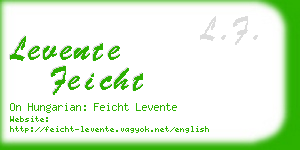 levente feicht business card